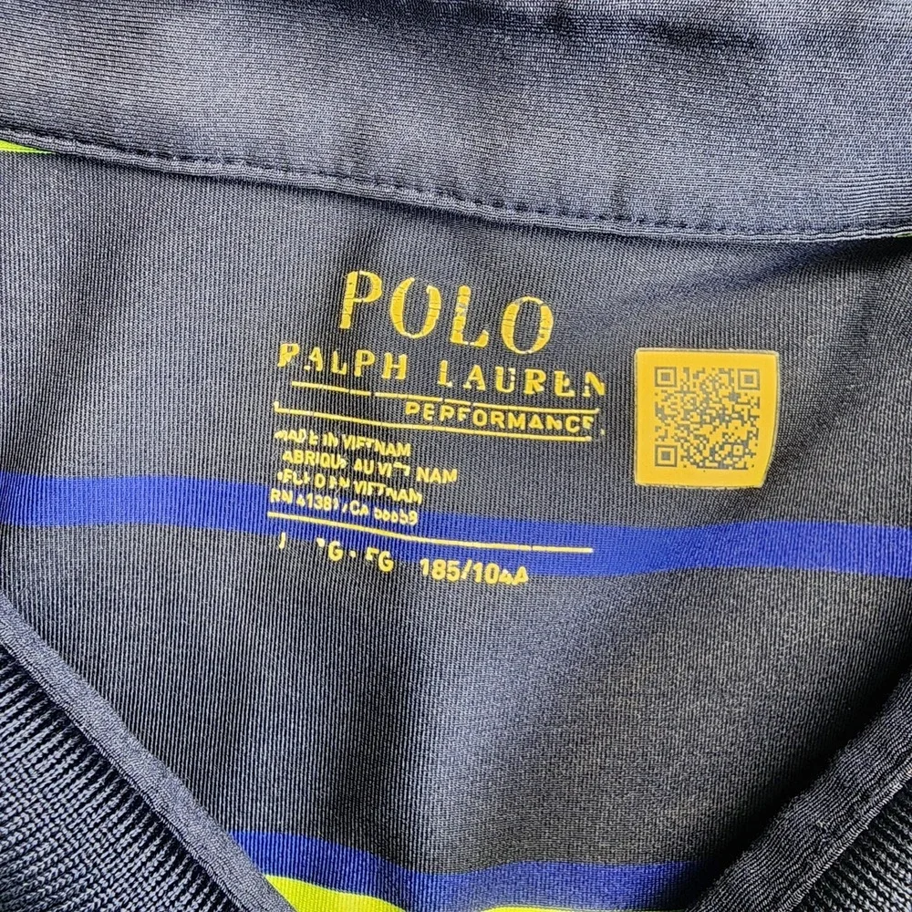 Polo Ralph Lauren Lot Of 2 Performance Polo Golf Shirts Mens XL Striped Wicking - Picture 7 of 10
